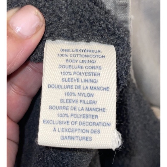 VTG Painters Coat Mens Large Brown Fleece Lined Old Navy - Picture 5 of 5